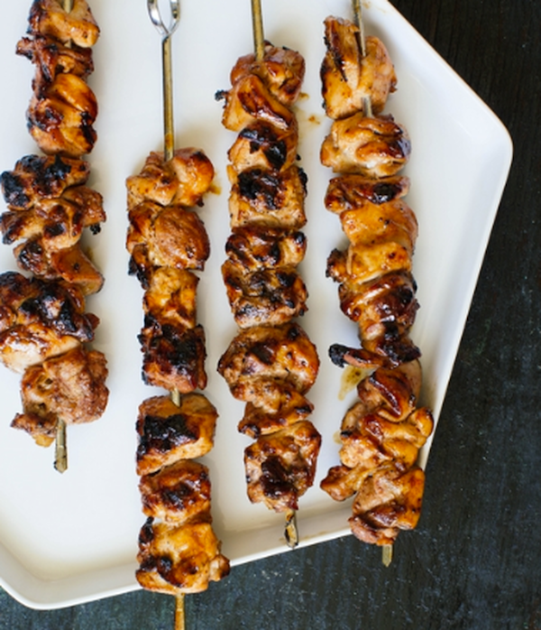 Honey Sriracha Chicken Skewers