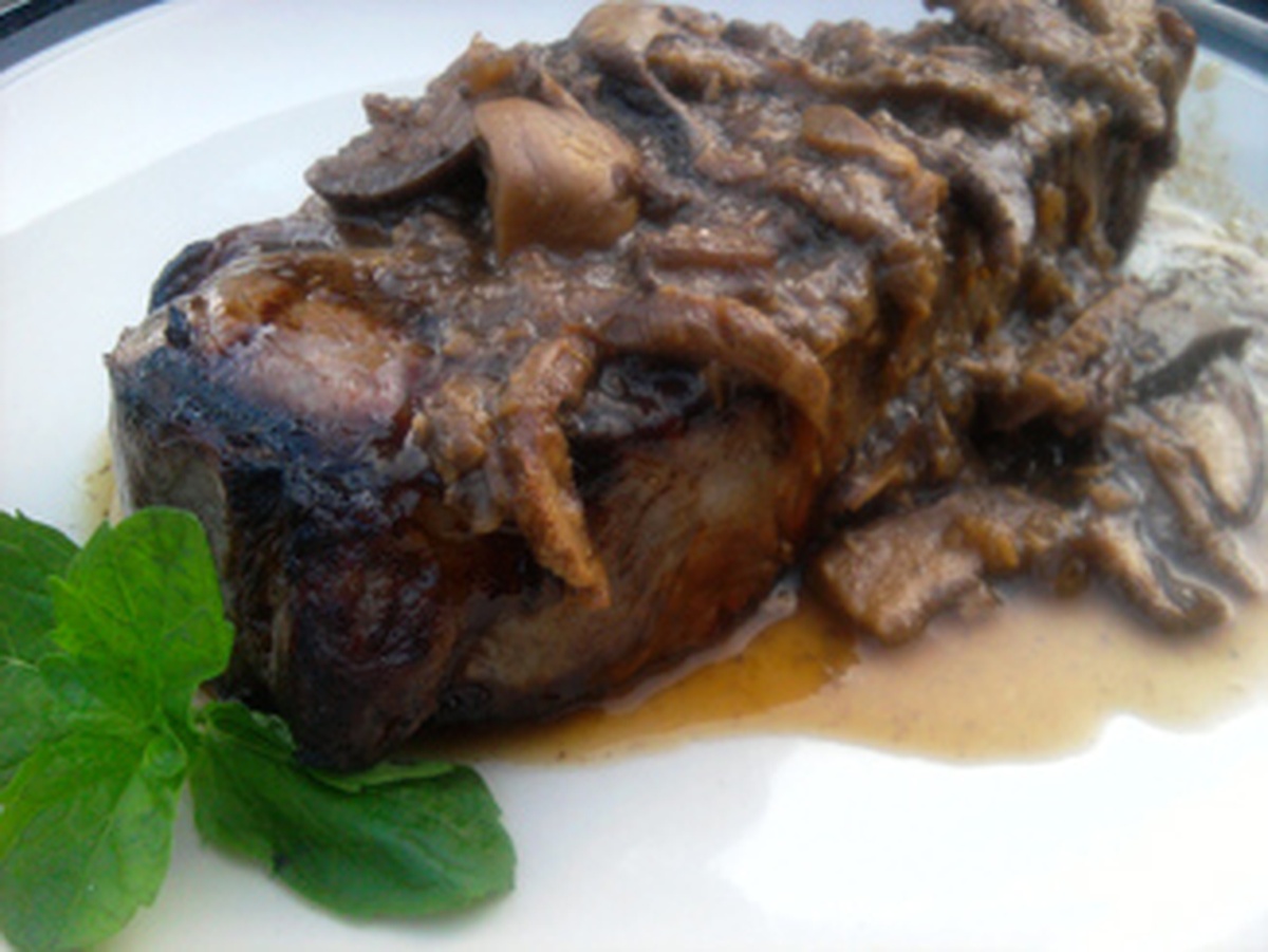 Ribeye with Mushrooms
